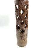 Large sandstone lamp signed Monange