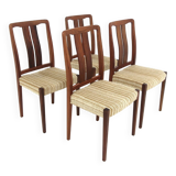 Set de 4 chaises scandinave en palissandre, Suède, 1960