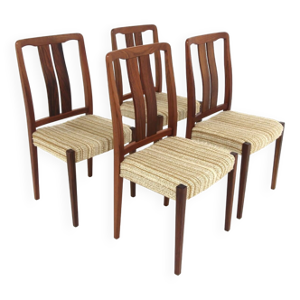 Set de 4 chaises scandinave en palissandre, Suède, 1960