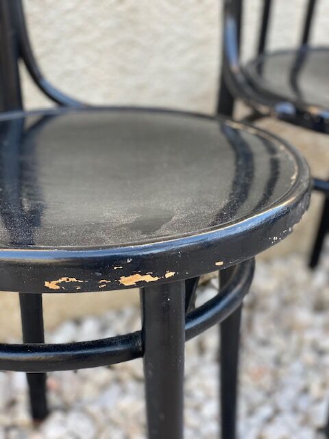 Set of wooden bistro chairs