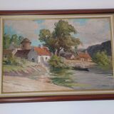 Painting - Countryside landscape - signed Paul André Eschbach