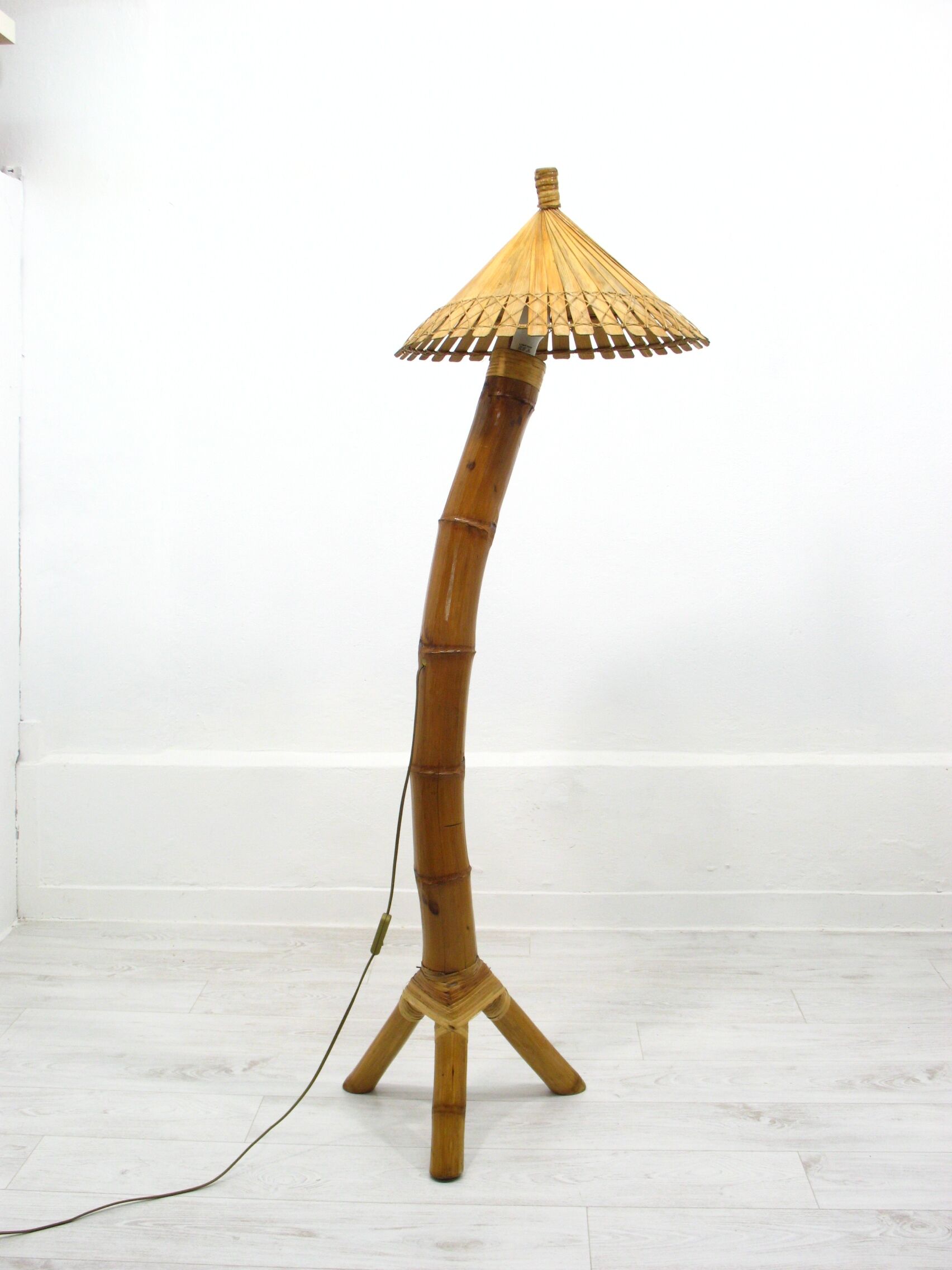 Lampadaire en bambou, années 1950
