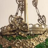 Ceiling lamp with Murano glass flowers. Italy, 1960s