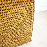 Vintage rattan and wicker storage box