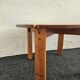 1970s solid larch dining table for four people by Mária Szedleczky - Signed