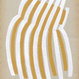 "stripes" original painting on vintage paper