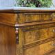 Napoleon III commode in walnut, fir and white marble from the 19th century.