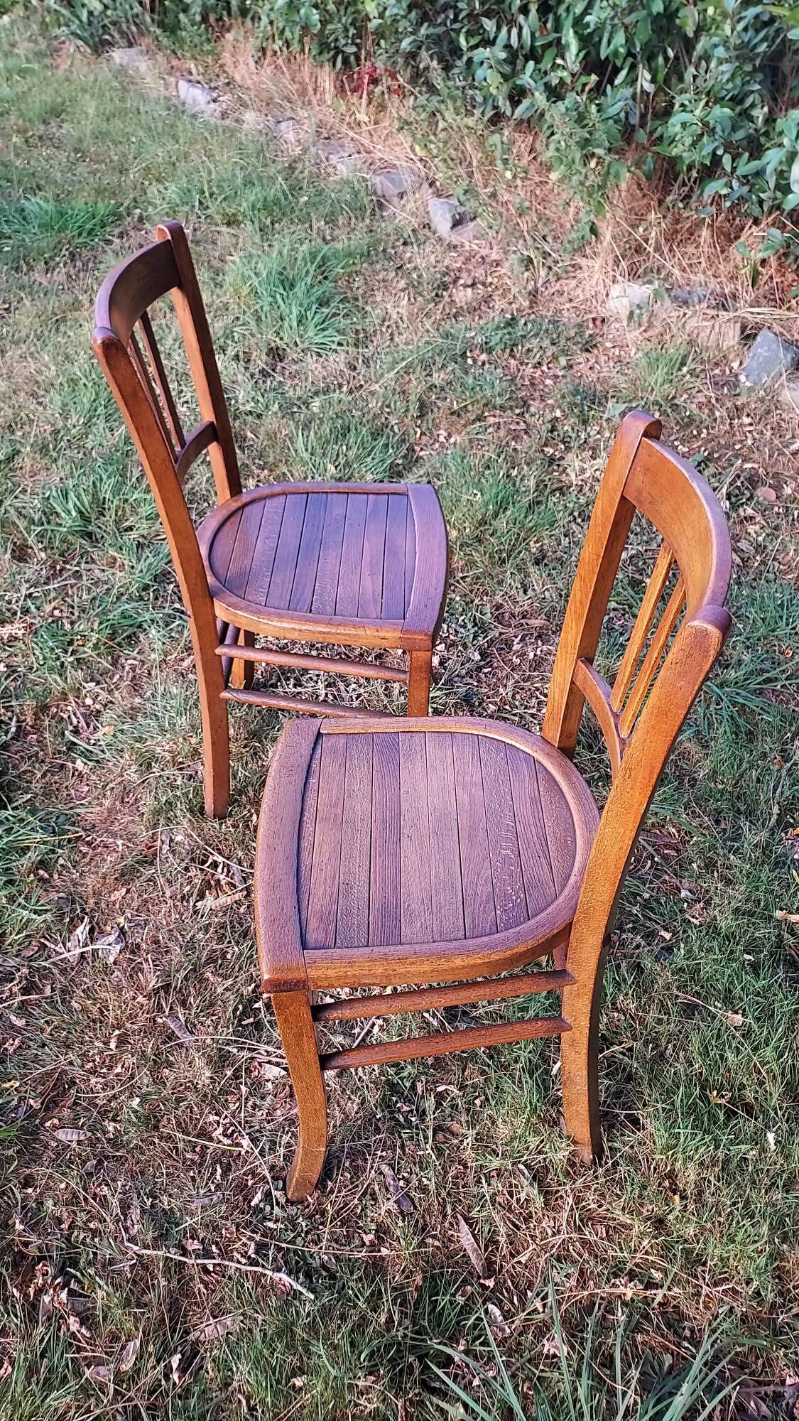 Set of four vintage bistro chairs