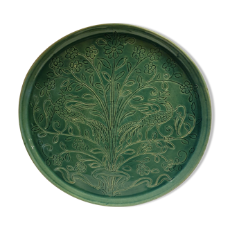 Glazed terracotta dish