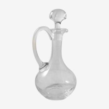 Old engraved glass carafe