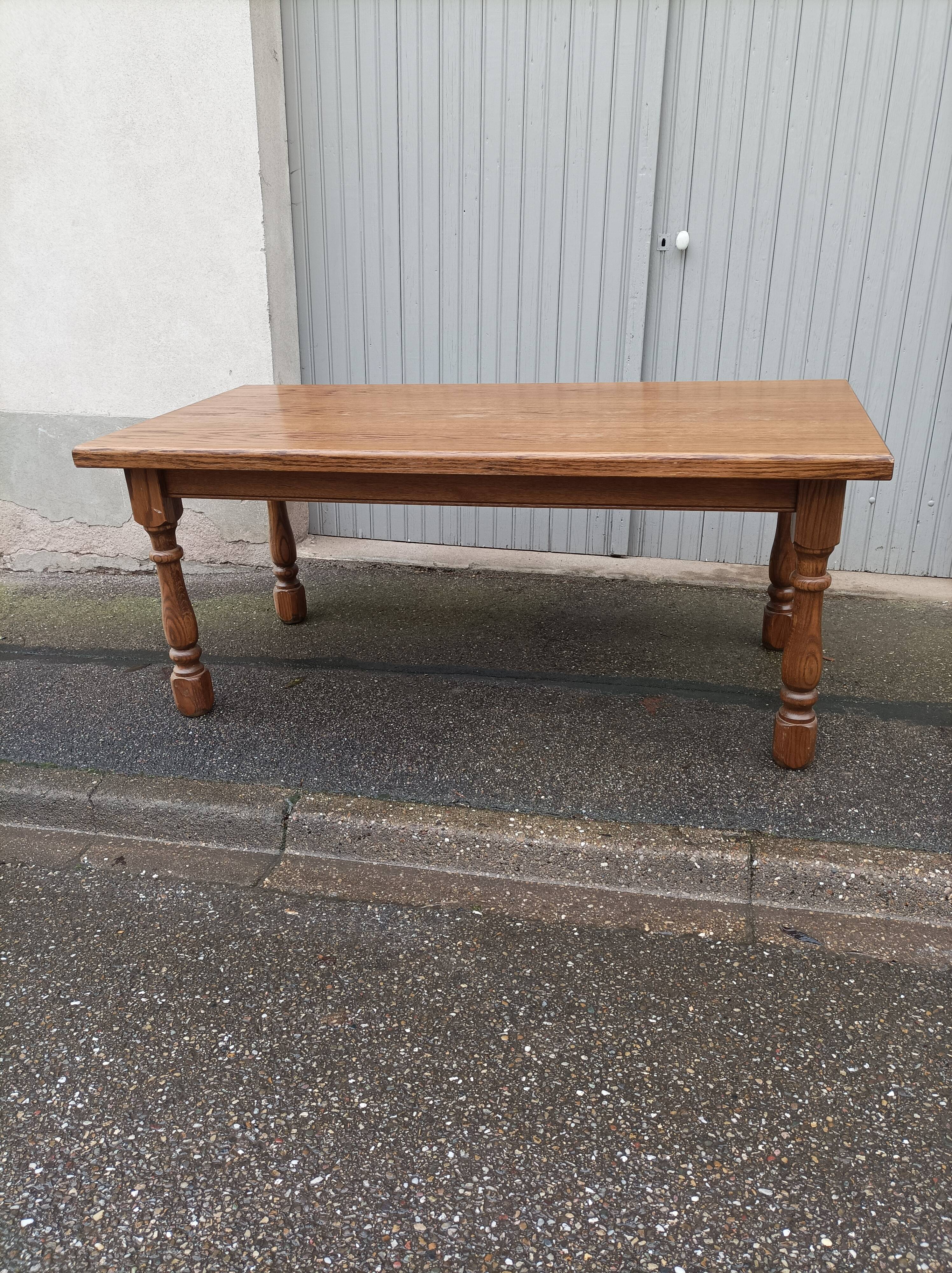 Solid oak farmhouse table