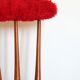 Vintage red furry chair