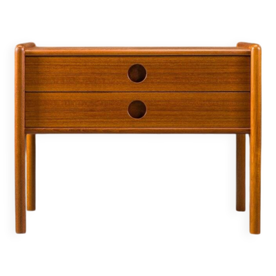 Table de nuit danoise en teck modèle VM202 attribuée à Vildbjerg Møbelfabrik, années 1960