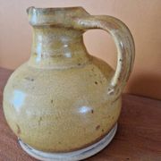 Eric Astoul (Born in 1954) in La Borne - Yellow enamelled stoneware pitcher