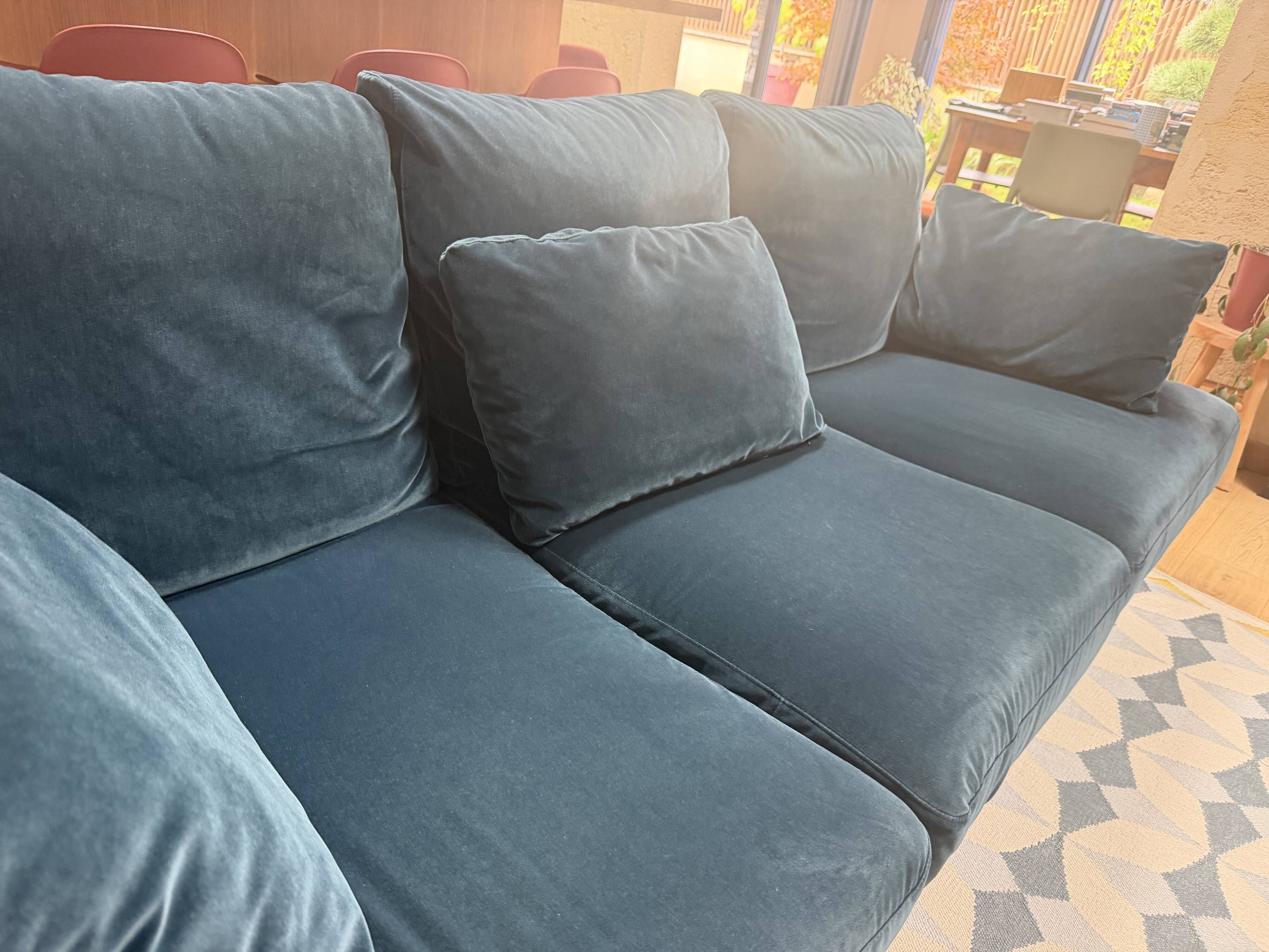 canapé Marsile Bleu 4 places AMPM