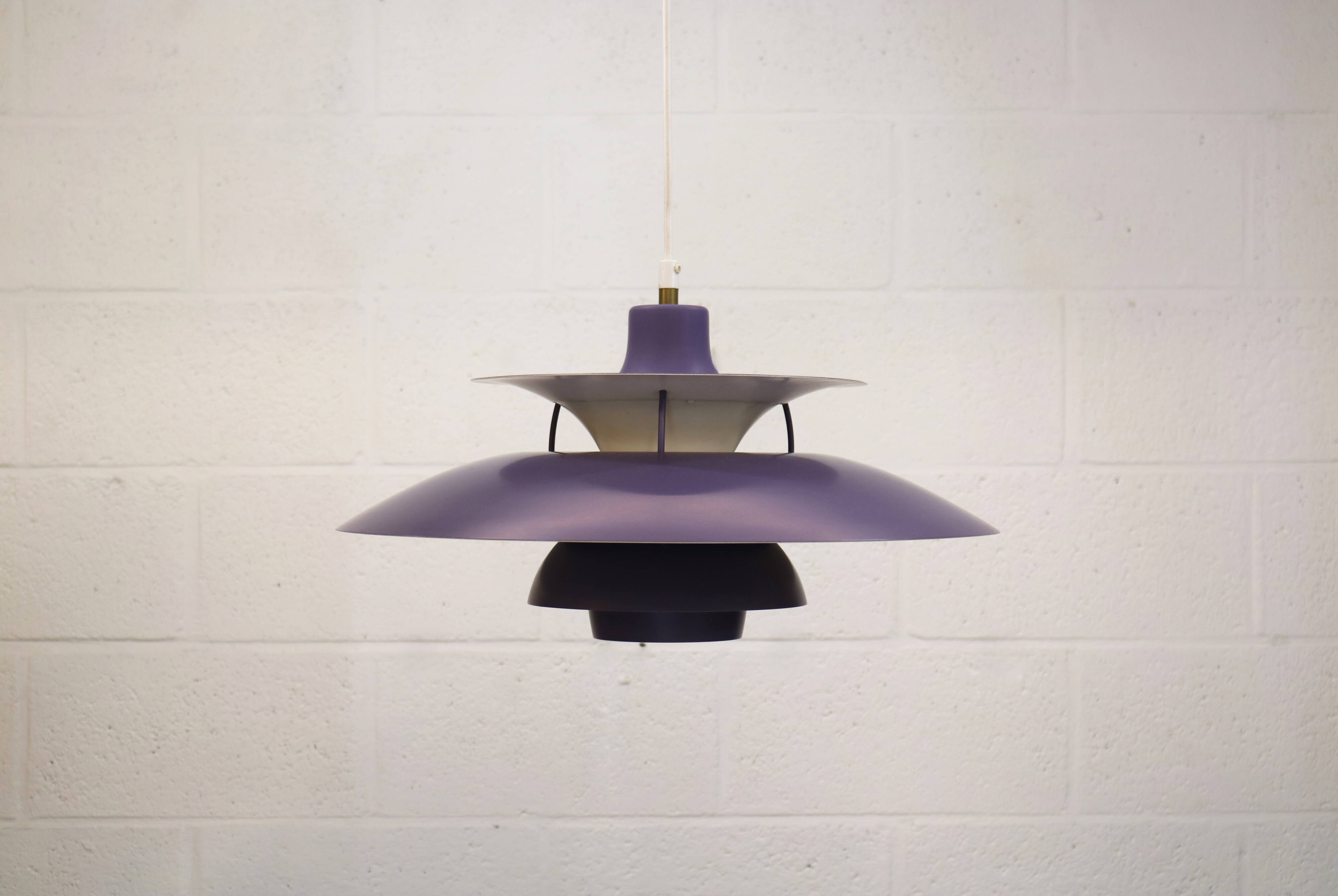 Vintage Louis Poulsen PH5 Pendant Lamp – Original Purple Edition