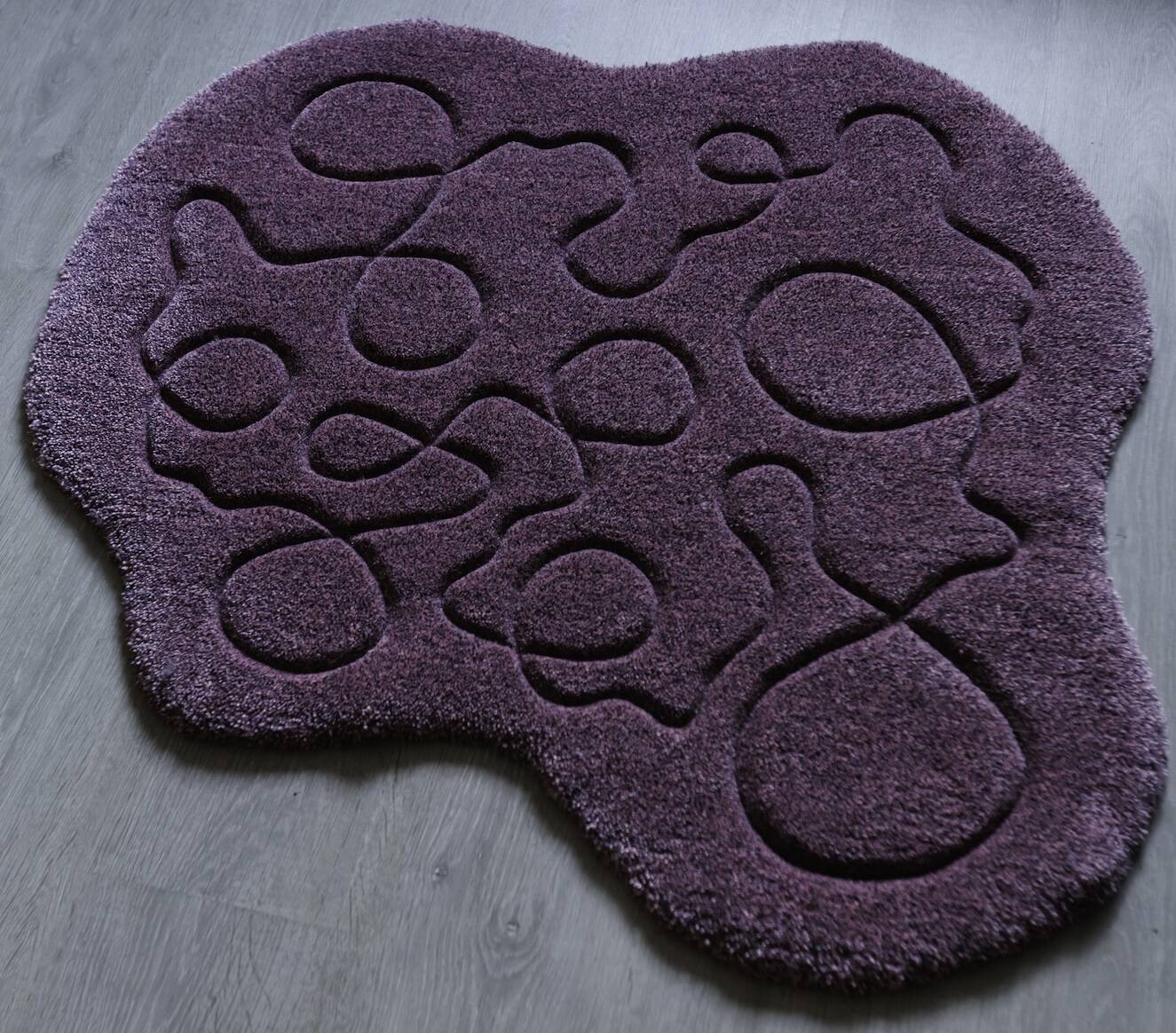 Tapis tufté à la main « Ciapek Art » en rose