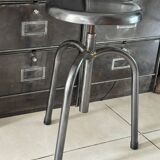 Height-adjustable tripod metal stool