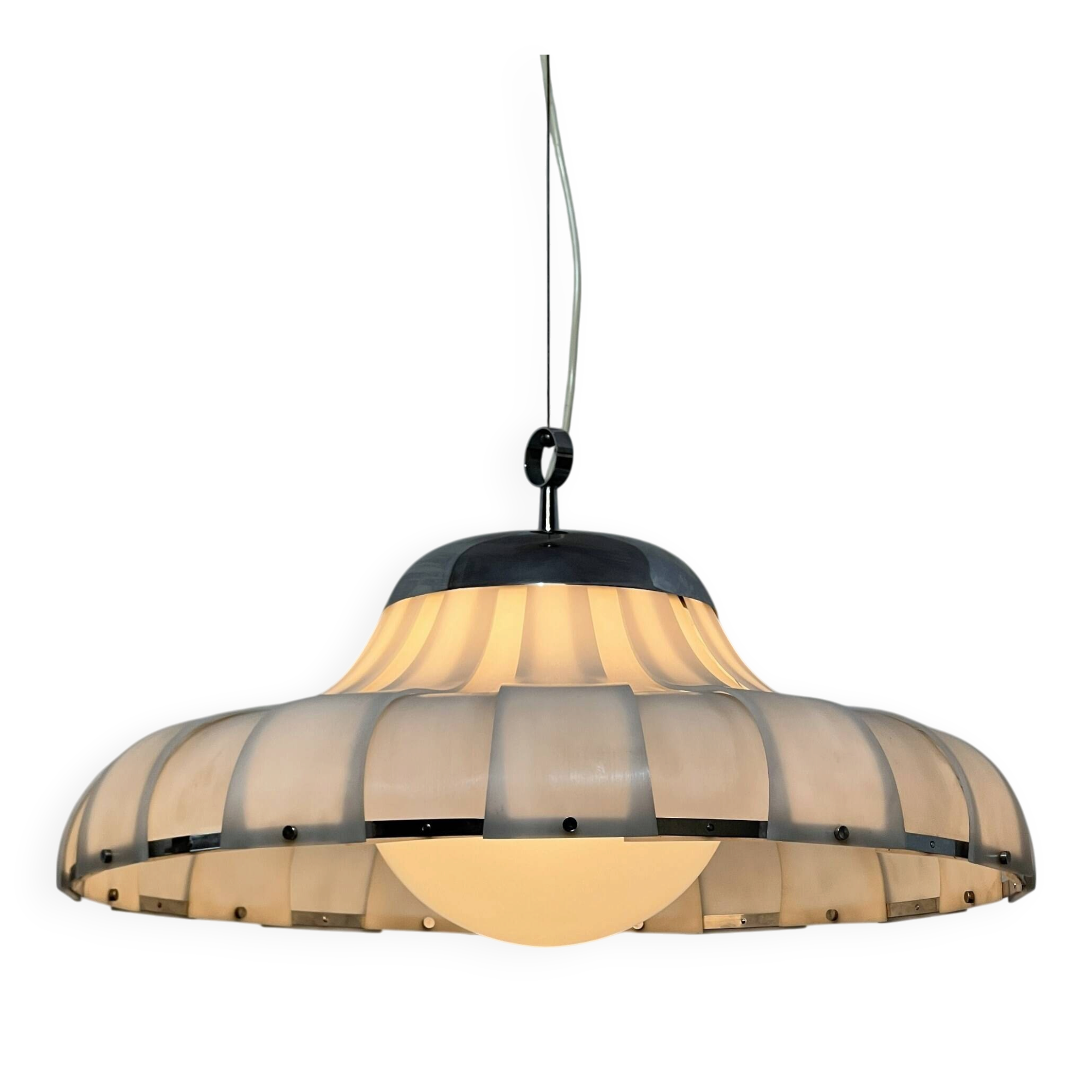 Harvey iGuzzini "Meblo" space age pendant lamp 1960s