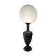 Atypical metal lamp medieval globe opaline style