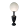 Atypical metal lamp medieval globe opaline style