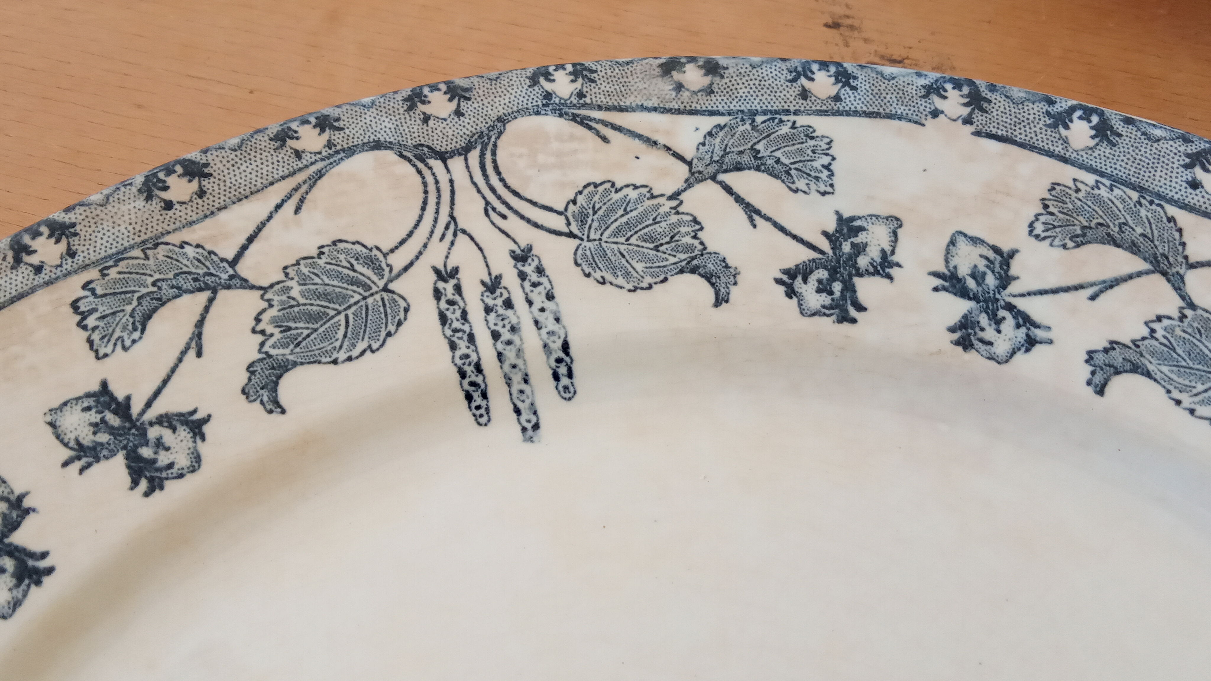 Five old plates of Sarreguemines