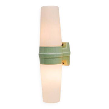 Vintage porcelain bathroom light by Sigvard Bernadotte for Ifö, 1960