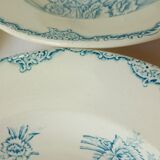 3 vintage deep plates in ironstone by L&G model Oeillets 220524