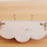 Coat rack in painted wood and vintage brass