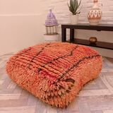 Handmade Berber pouf in wool 60 X 60 X 20 CM
