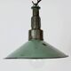 Industrial Petrol Enamel Military Pendant Lamp with Cast Aluminium Top