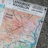 Old MDI languedoc-Roussillon card, Nîmes Montpellier Carcassonne Perpignan Béziers.