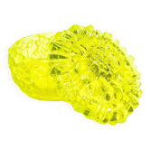 Bonbonnière Art Déco, verre uranium pressé, Tchécoslovaquie, années 1950