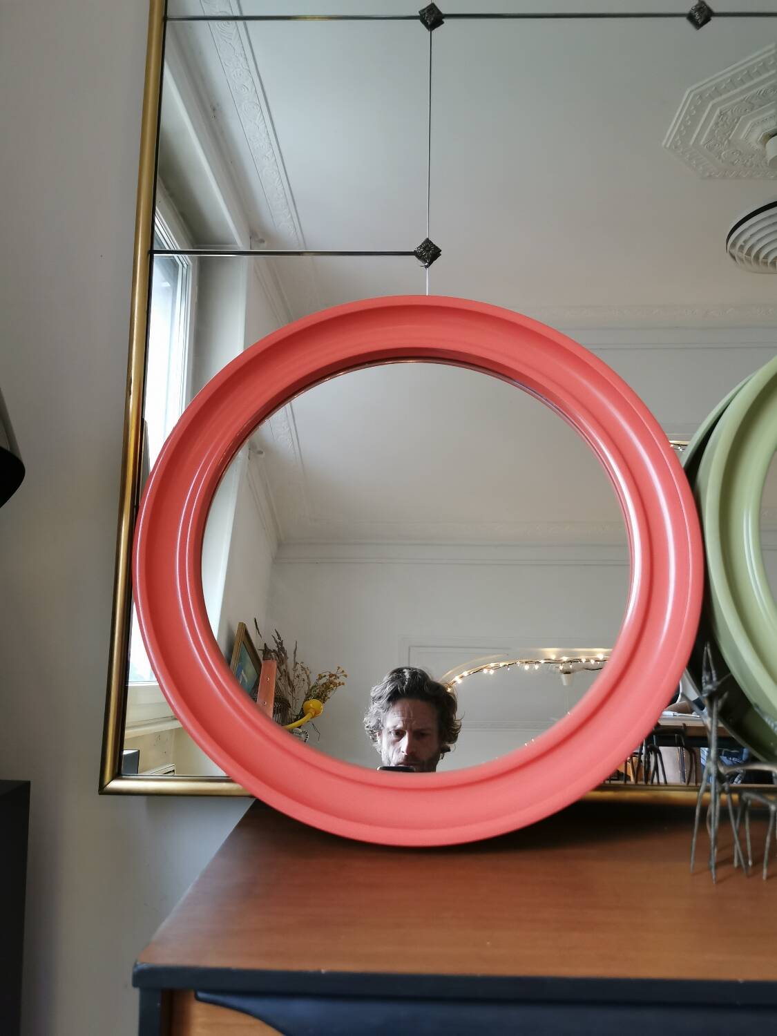 Pair of space age mirrors
