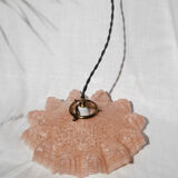 Suspension glass of clichy pink art deco