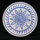 Plate in Faience HENRIOT QUIMPER nº1 blue rosette
