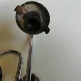 Double chrome and opaline 70 's slim design wall light
