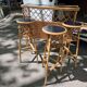 Vintage wicker bar stool set