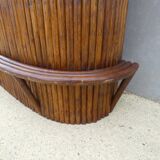 Vintage curved bamboo bar