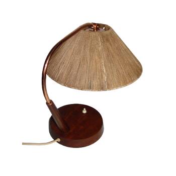 Temde table lamp, Switzerland, 1960s | Textile, brass and cord lampshade |