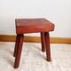 Vintage wooden brutalist farm stool