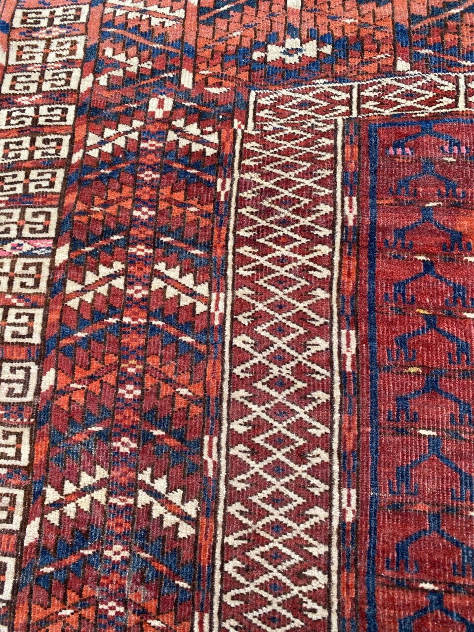 19th century Afghan Hatchlou tribal antique rug 131x140 cm