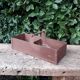 Metal crate with 2 compartments