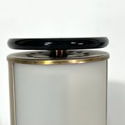Mid-century modern pair of rare labeled Lumi Milano table lamps
