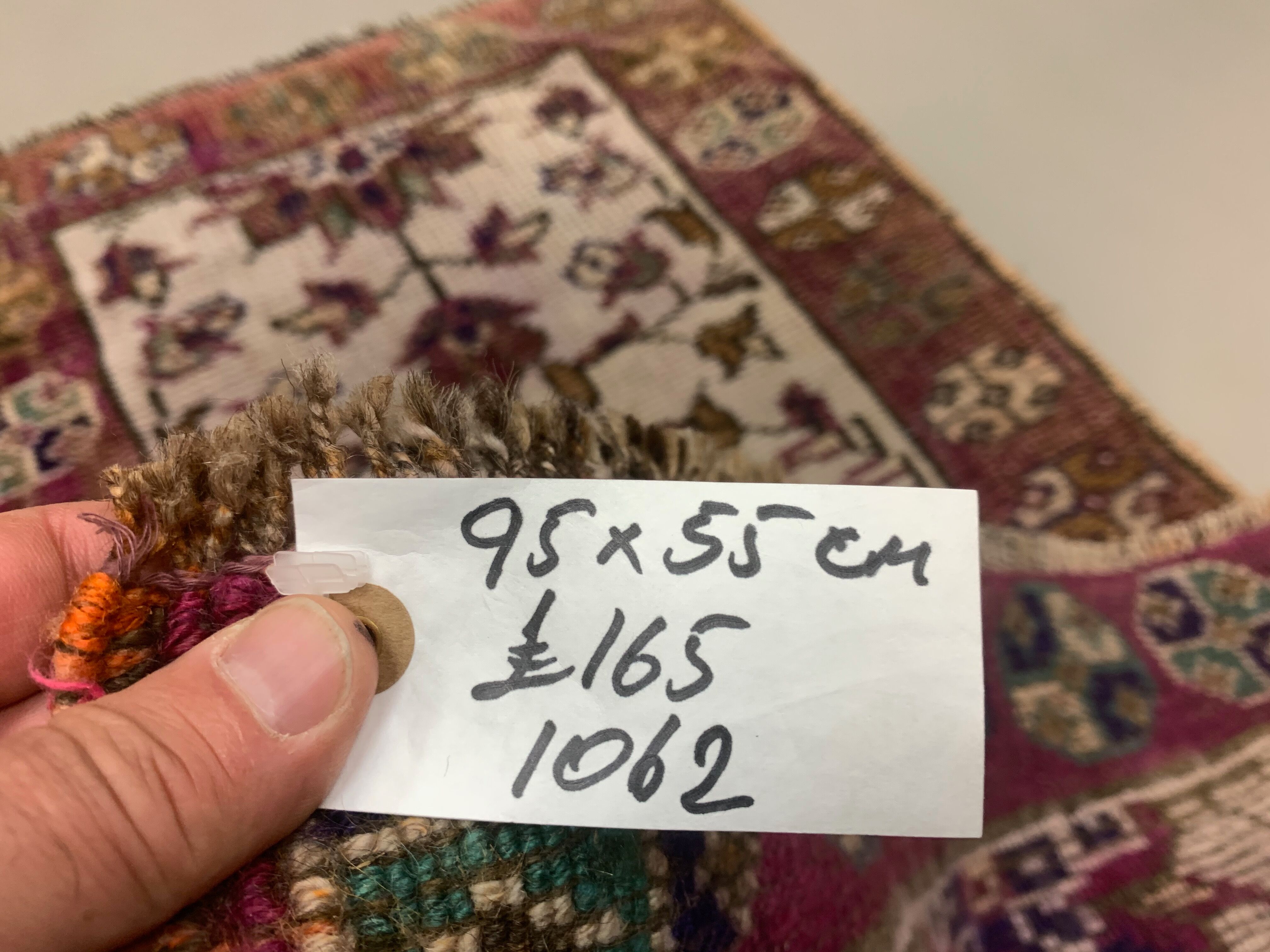 Turkish rug 95x55 cm