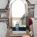 Handcrafted brass contour mirror
