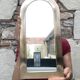 Miroir contour laiton artisanal