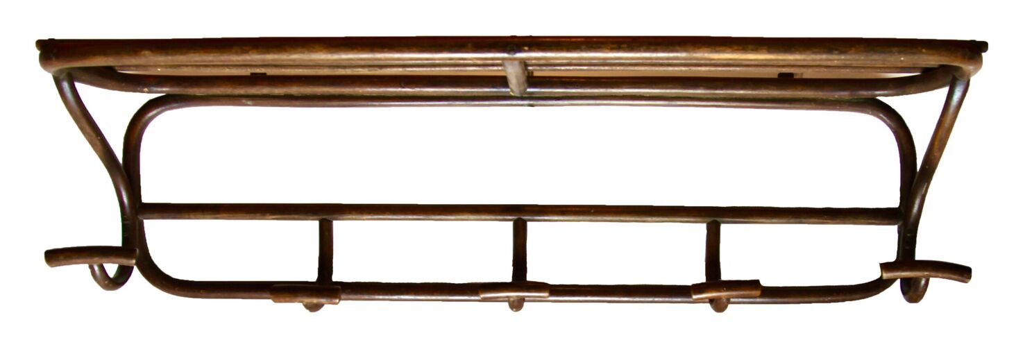 Antique coat rack in curved wood