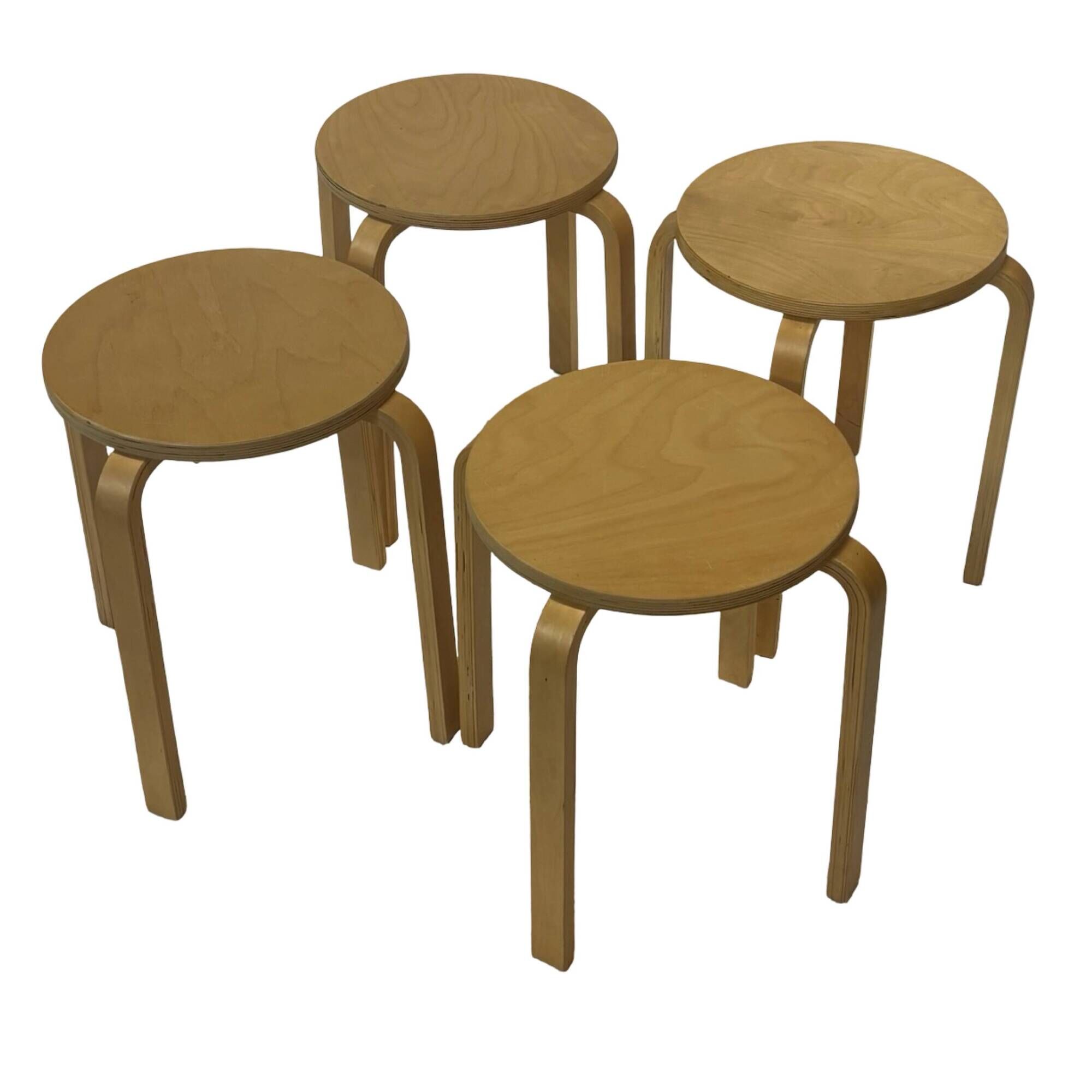 Set of 4 Ikea Frosta stools- vintage stools in Aalto for Artek style