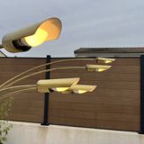 5-light gold floor lamp, 70s design
